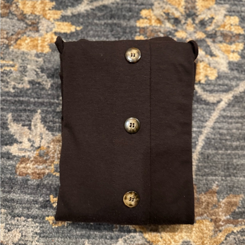 The Limited Dark Brown Midi Dress with Button Detail - Picture 4 of 6
